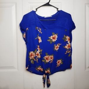 Macy's Blue Floral Shirt
